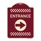 Signmission Flex Post Entrance with Right Arrow Decal for Flex Paddle Aluminum Sign, 18" L, 24" H, BU-1824-23959 A-DES-BU-1824-23959 - alternate 1
